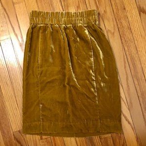 J. Crew Pull-On Velvet Skirt XS